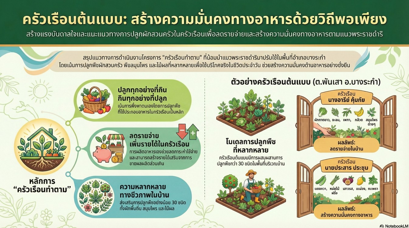 สพอ. บางระกำ ขับเคลื่อน “1 อำเภอ 1 หมู่บ้านต้นแบบ” น้อมนำแนวพระราชดำริของสมเด็จพระกนิษฐาธิราชเจ้า กรมสมเด็จพระเทพรัตนราชสุดา ฯ สยามบรมราชกุมารี สู่ปฏิบัติการปลูกผักสวนครัว เพื่อสร้างความมั่นคงทางอาหาร ณ บ้านหนองบัวสี่บาท หมู่ที่ 9 ตำบลพันเสา