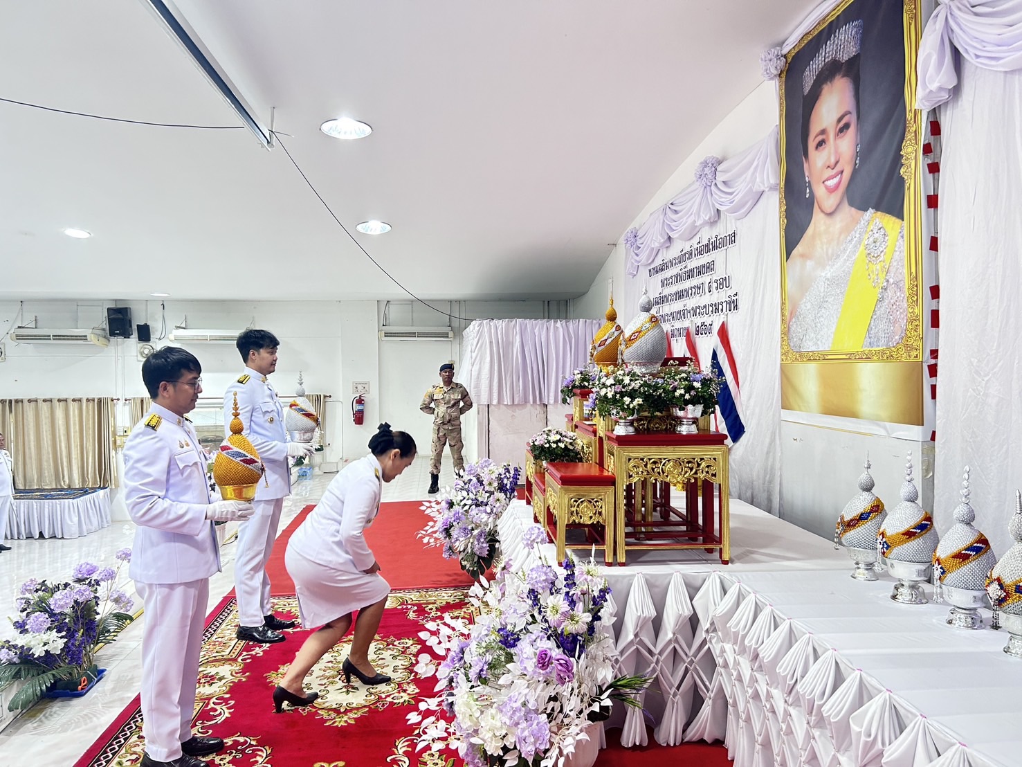 พช.บางระกำ ร่วมพิธีเฉลิมพระเกียรติ เนื่องในโอกาสพระราชพิธีมหามงคลเฉลิมพระชนมพรรษา 4 รอบ สมเด็จพระนางเจ้าฯ พระบรมราชินี
