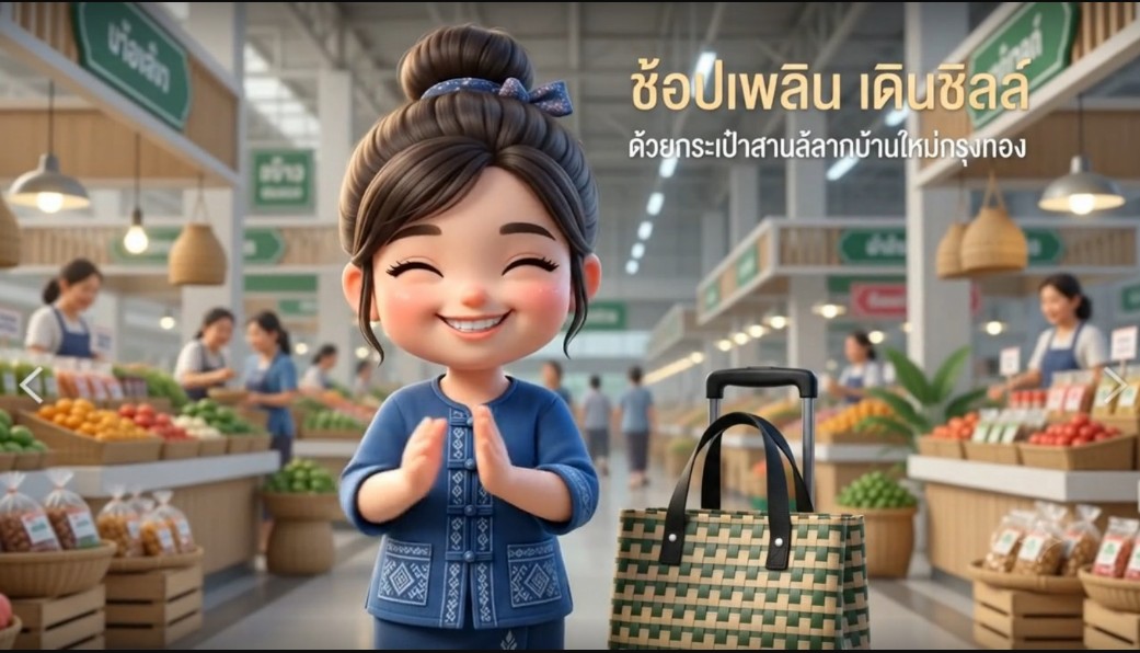 พช.บางระกำ ขอชวนอุดหนุนผลิตภัณฑ์ OTOP “กระเป๋าสานจากเส้นพลาสติกแบบล้อลาก” บ้านใหม่กรุงทอง ตำบลท่านางงาม งานฝีมือคุณภาพ ใช้งานได้จริง สร้างรายได้สู่ชุมชน